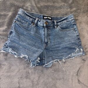 DKNY Distressed Blue Jean Shorts